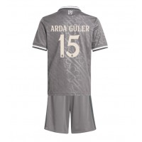 Camisa de Futebol Real Madrid Arda Guler #15 Equipamento Alternativo Infantil 2024-25 Manga Curta (+ Calças curtas)